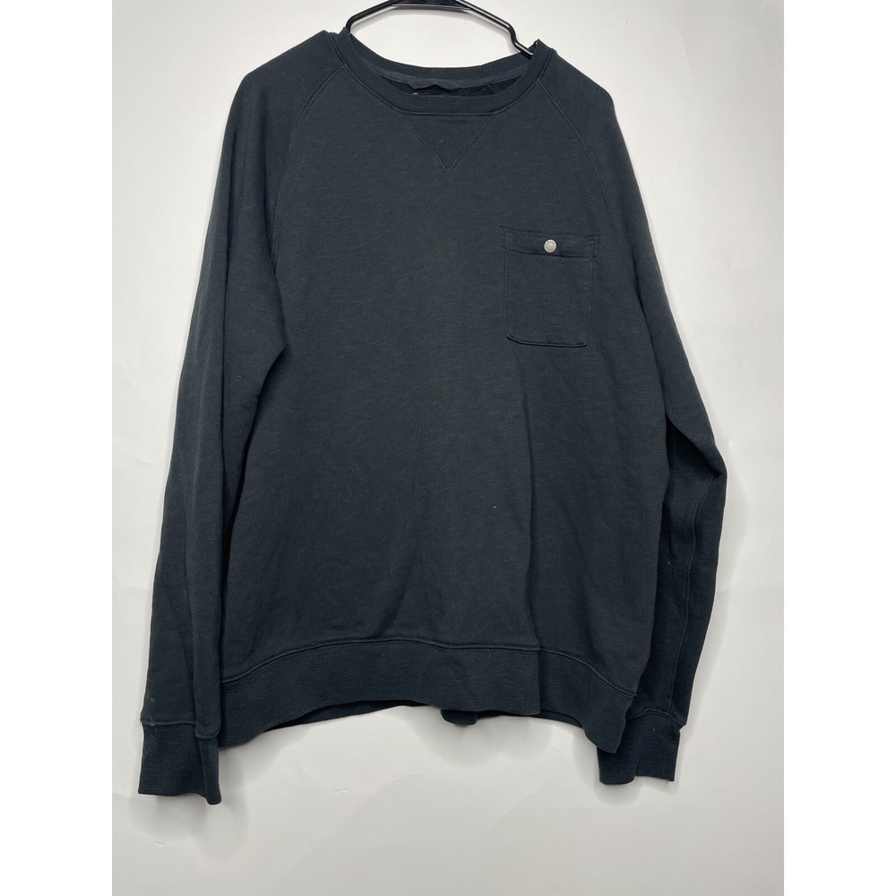 L.L. Bean Sweatshirt‎ Size Large Chest Pocket Black Pullover Outdoors